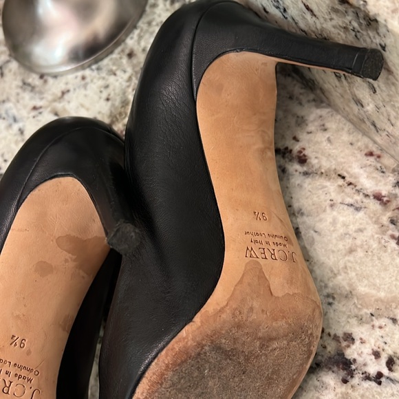 J Crew Leather Cap Toe Pointed Heels Italy 9. 1/2 - Picture 6 of 8
